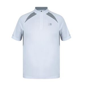 Karrimor Mens Zip Neck Regular Competition T-Shirt / White/Gray